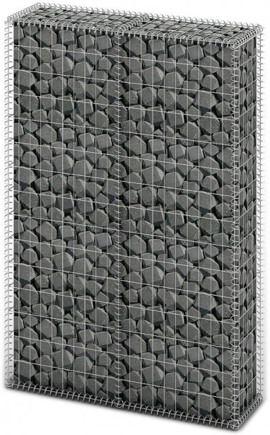 Gabion/kivikori kansilla, galvanoitu vaijeri, 150x100x30cm