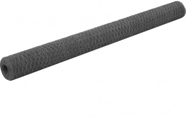 Kanaverkko teräs PVC pinnoitteella, silmäkoko 36mm, 36x1.5m, harmaa