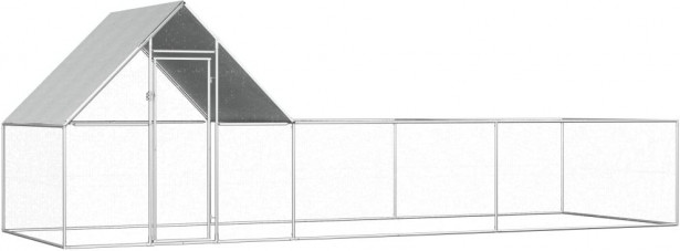 Kanahäkki, 6x2x2m, galvanoitu teräs, ovi reunassa