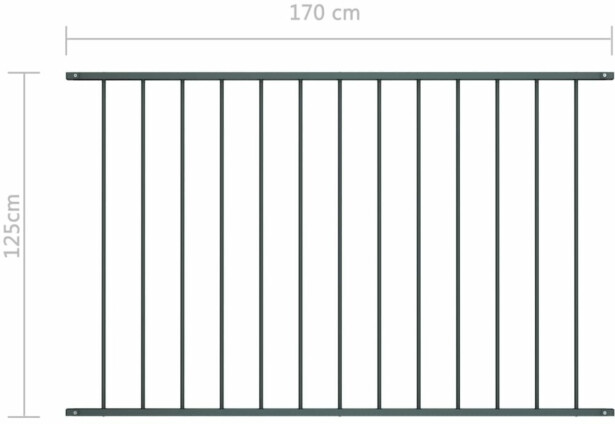 Aitapaneeli, jauhemaalattu teräs, 1.7x1.25m, antrasiitti