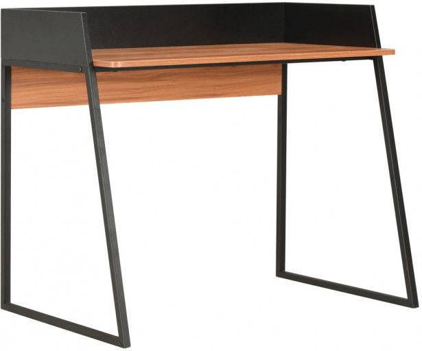 Työpöytä musta ja ruskea 90x60x88 cm_1