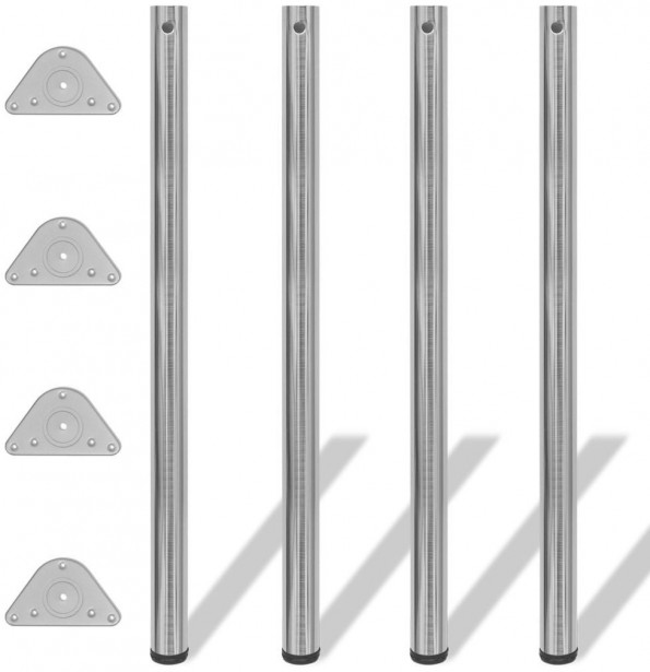 4 korkeussäädettävää pöydänjalkaa harjattu nikkeli 1100 mm_1