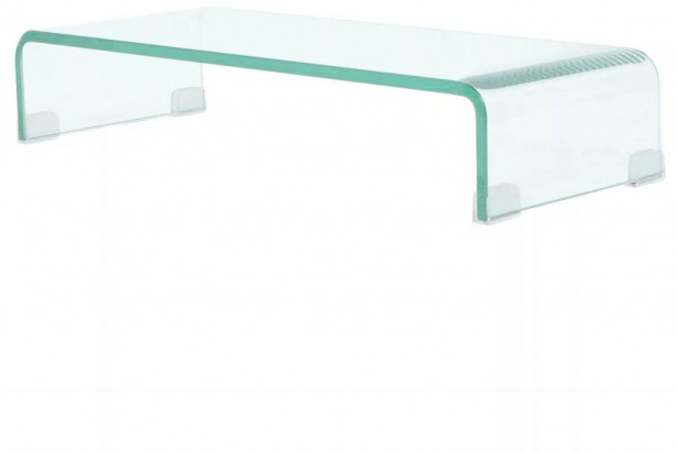 Tv-taso/näyttöteline kirkas lasi 60x25x11 cm_1