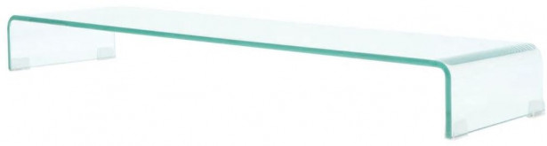 Tv-taso/näyttöteline kirkas lasi 110x30x13 cm_1