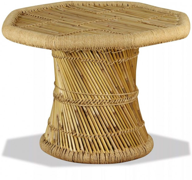 Sohvapöytä bambu kahdeksankulmio 60x60x45 cm_1
