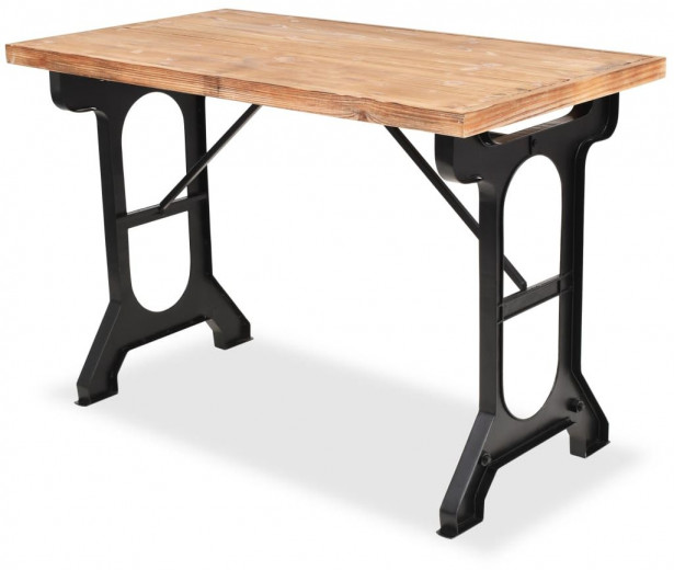 Ruokapöytä 122x65x82 cm kuusipuinen pöytälevy_1
