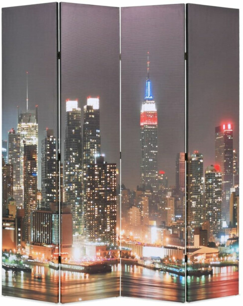 Taitettava tilanjakaja 160x170 cm new yorkin yömaisema_1