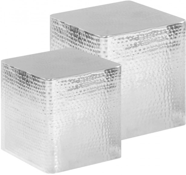 Sohvapöydät 2 kpl hopea alumiini_1