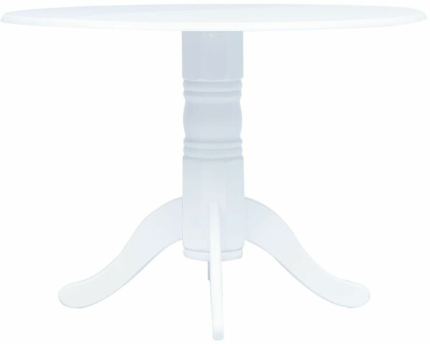 Ruokapöytä valkoinen 106 cm kumipuu_1