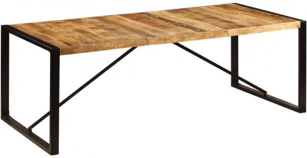 Ruokapöytä 220x100x75cm kiinteä mangopuu_1