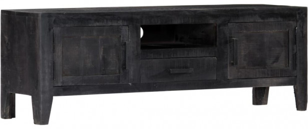 Tv-taso musta 118x30x40 cm mangopuu_1