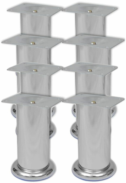 Pyöreät sohvanjalat 8 kpl kromi 120 mm_1