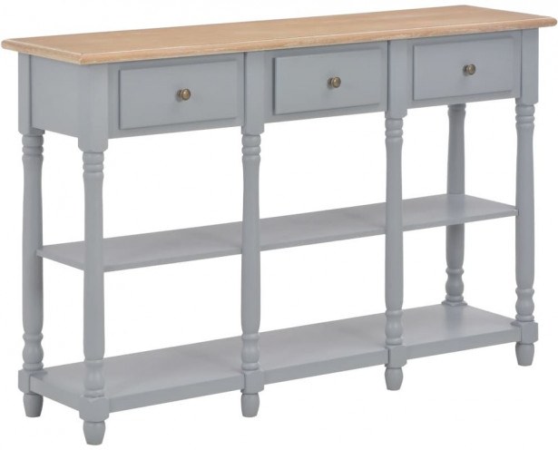 Sivupöytä harmaa 120x30x76 cm mdf_1