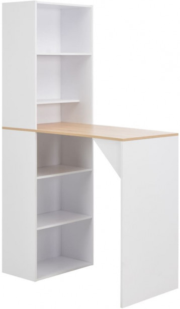 Baaripöytä kaapilla valkoinen 115x59x200 cm_1