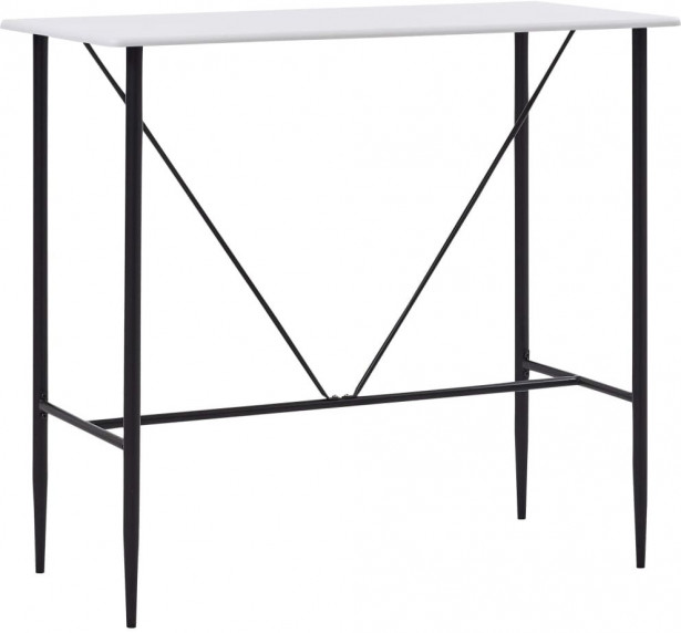 Baaripöytä valkoinen 120x60x110 cm mdf_1