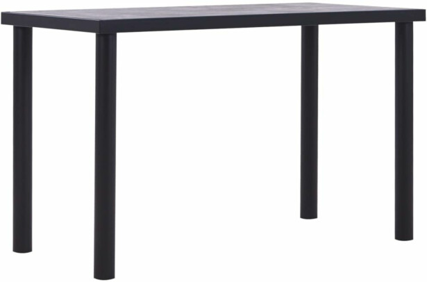 Ruokapöytä musta ja betoninharmaa 120x60x75 cm mdf_1