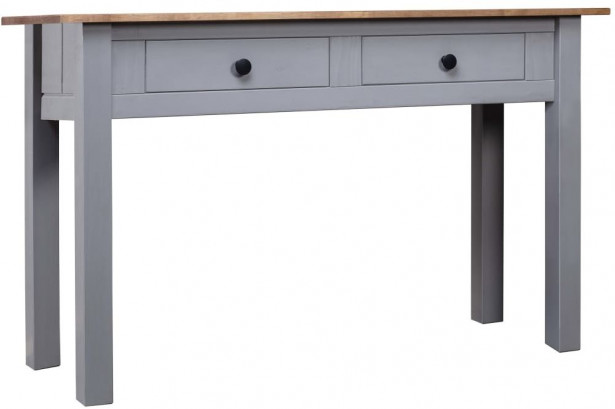 Konsolipöytä harmaa 110x40x72 cm täysi mänty panama-sarja_1