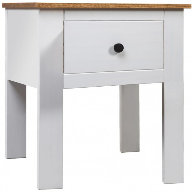 Yöpöytä valkoinen 46x40x57 cm mänty panama-sarja_1