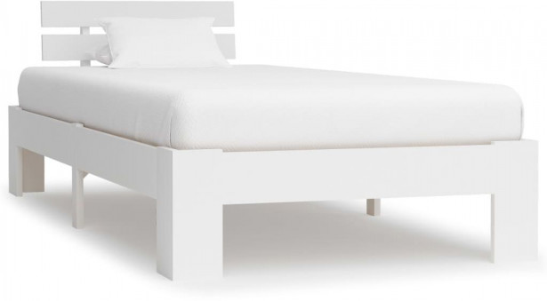 Sängynrunko valkoinen mänty 90x200 cm_1