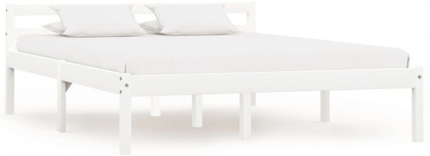 Sängynrunko valkoinen täysi mänty 140x200 cm_1