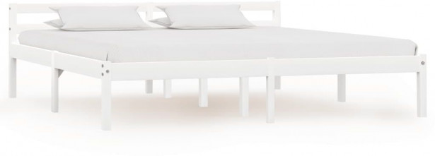 Sängynrunko valkoinen täysi mänty 180x200 cm_1