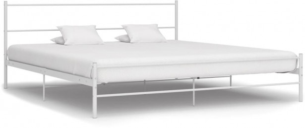 Sängynrunko Basic, valkoinen metalli, 180x200 cm