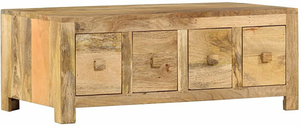 Sohvapöytä 4 vetolaatikolla 90x50x35 cm täysi mangopuu_1