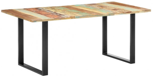 Ruokapöytä täysi kierrätetty puu 180x90x76cm_1