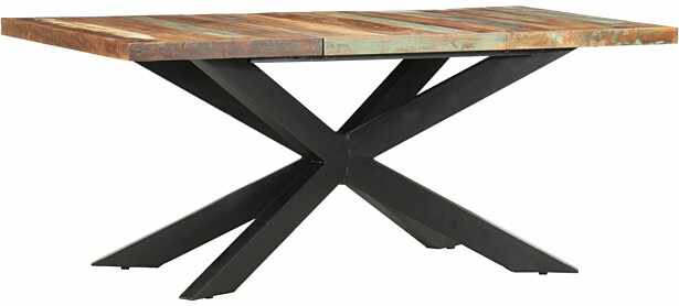 Ruokapöytä 180x90x76 cm kierrätetty puu_1