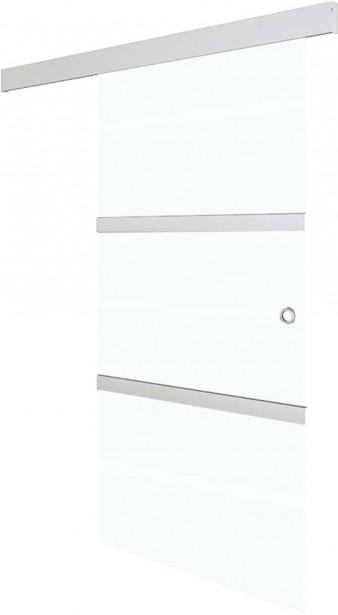 Liukuovi soft-stopeilla ESG-lasi ja alumiini, 76x205 cm