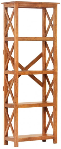 Kirjahylly 60x30x180 cm täysi akaasiapuu seesamviimeistelyllä_1