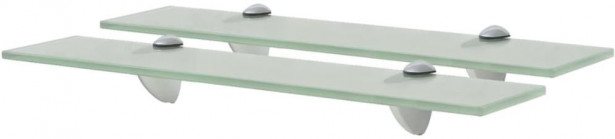 Kelluvat hyllyt, 2 kpl, lasi, 50x10 cm, 8 mm