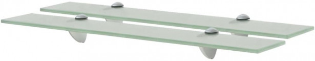 Kelluvat hyllyt, 2 kpl, lasi, 60x10 cm, 8 mm