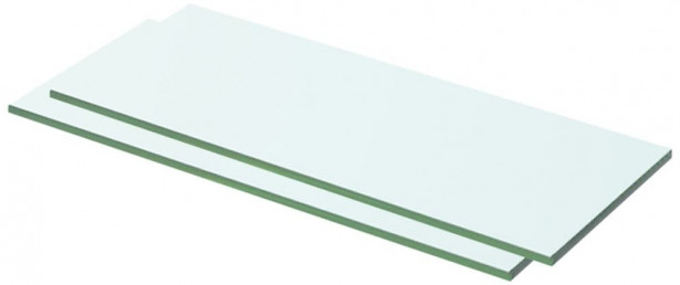 Hyllyt 2 kpl, kirkas lasi, 50x15 cm