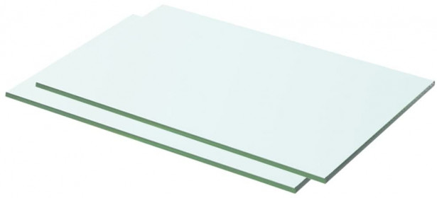 Hyllyt 2 kpl, kirkas lasi, 50x25 cm