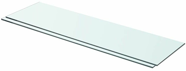 Hyllyt 2 kpl, kirkas lasi, 70x20 cm