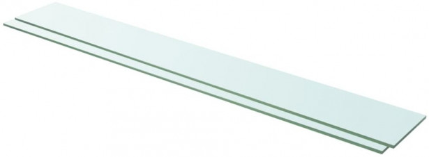Hyllyt 2 kpl kirkas lasi 110x15 cm_1