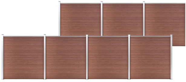 Puutarha-aita, puukomposiitti, 1218x186cm, ruskea