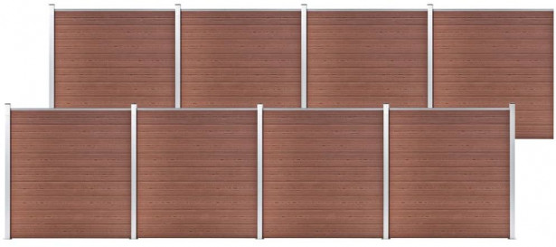 Puutarha-aita, puukomposiitti, 1391x186cm, ruskea
