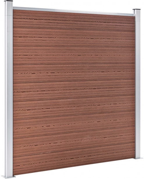 Puutarha-aita, puukomposiitti, 1564x186cm, ruskea