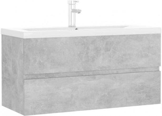Allaskaappi altaalla, 90x38,5x45 cm, betoninharmaa