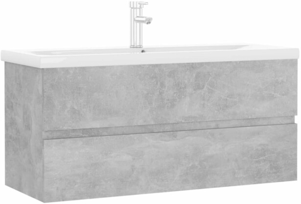 Allaskaappi altaalla, 100x38,5x45 cm, betoninharmaa