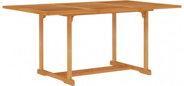 Puutarhapöytä, 150x90x75 cm, täysi tiikki