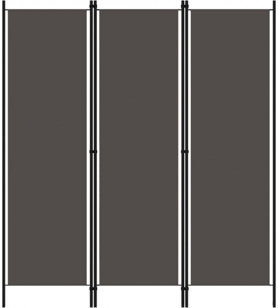 3-paneelinen tilanjakaja, antrasiitti, 150x180 cm