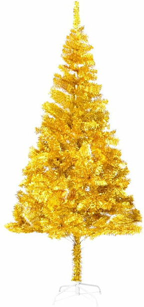 Tekojoulukuusi jalustalla, kulta, 180cm, PET