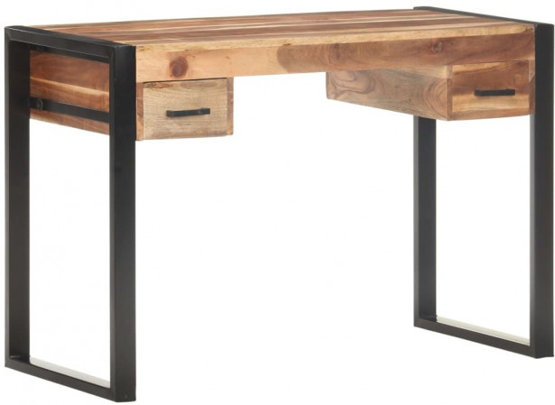 Työpöytä 110x50x76 cm täysi puu seesamviimeistelyllä_1