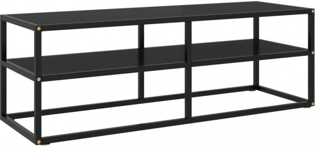 Tv-taso musta mustalla lasilla 120x40x40 cm_1