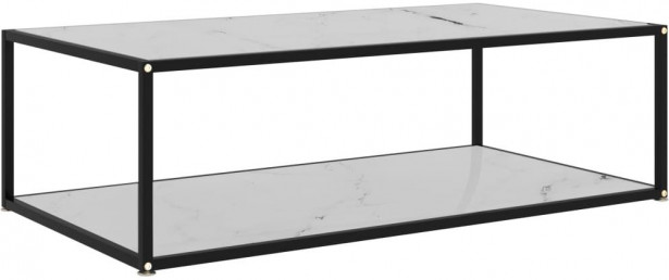 Sohvapöytä valkoinen 120x60x35 cm karkaistu lasi_1