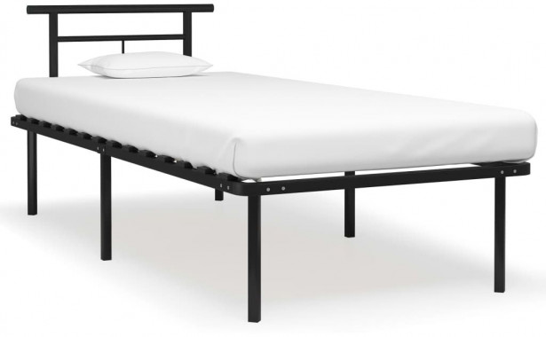 Metallinen sängynrunko 90x200 cm musta_1