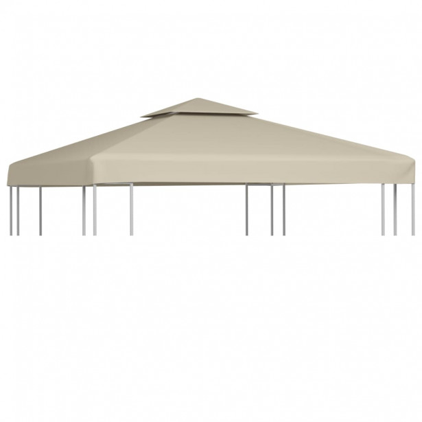 Paviljongin kangaskatto, 310g/m², beige, 3x3m